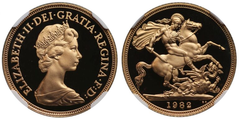 1982 Elizabeth II Double Gold Sovereign Coin