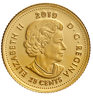 2019 25 Cents (Maple leaves bouquet)