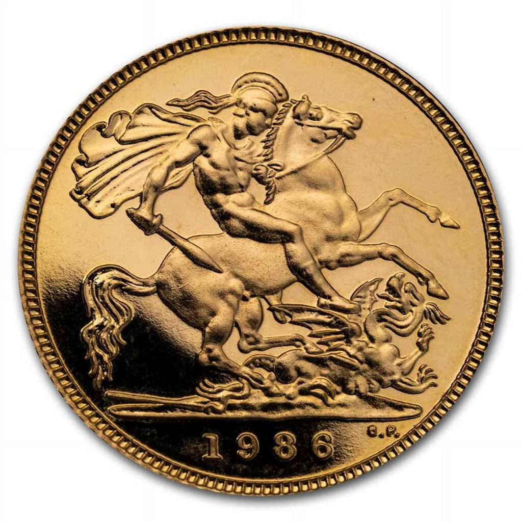 1986 Elizabeth II Half Gold Sovereign Coin