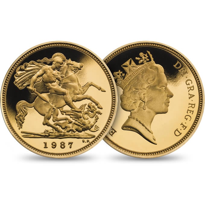 1987 Elizabeth II Half Gold Sovereign Coin