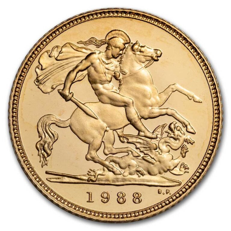 1988 Elizabeth II Half Gold Sovereign Coin