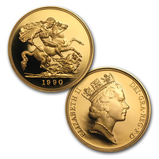 1990 Elizabeth II Full Gold Sovereign Coin