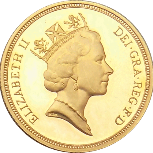 1991 Elizabeth II Full Gold Sovereign Coin