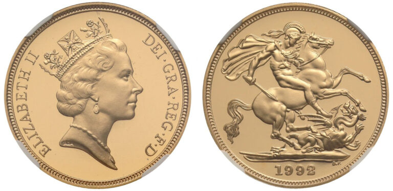 1992 Elizabeth II Half Gold Sovereign Coin