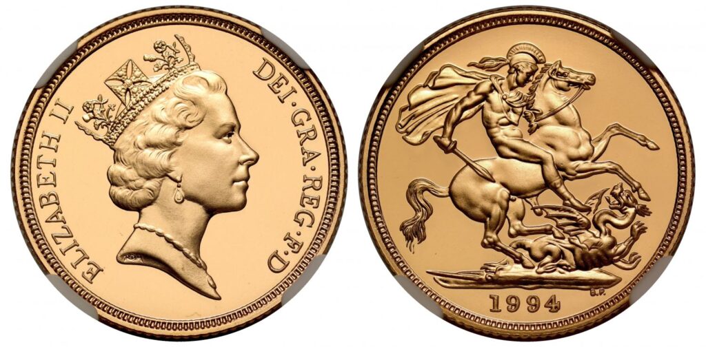 1994 Elizabeth II Full Gold Sovereign Coin