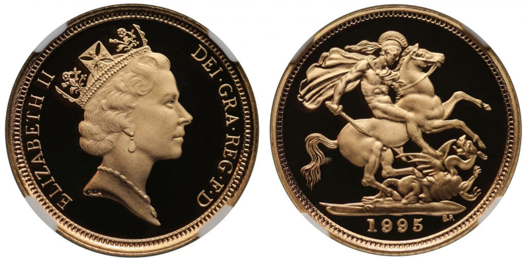 1995 Elizabeth II Full Gold Sovereign Coin