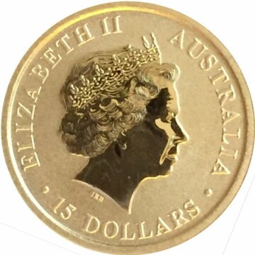 2012 15 Dollars – Elizabeth II (4th Portrait – Kangaroo -Gold Bullion Coin)
