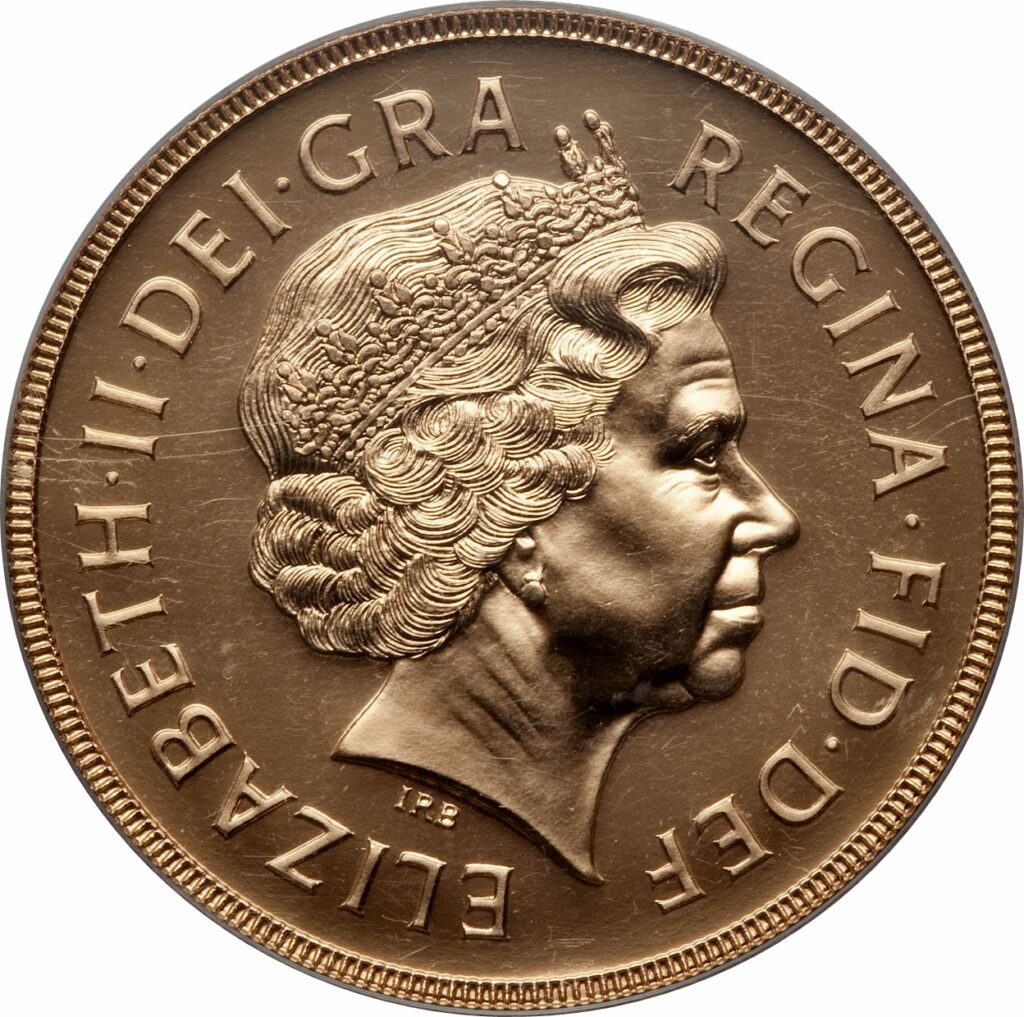 1998 Elizabeth II Five Gold Sovereign Coin