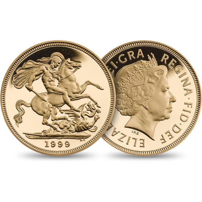 1999 Elizabeth II Half Gold Sovereign Coin
