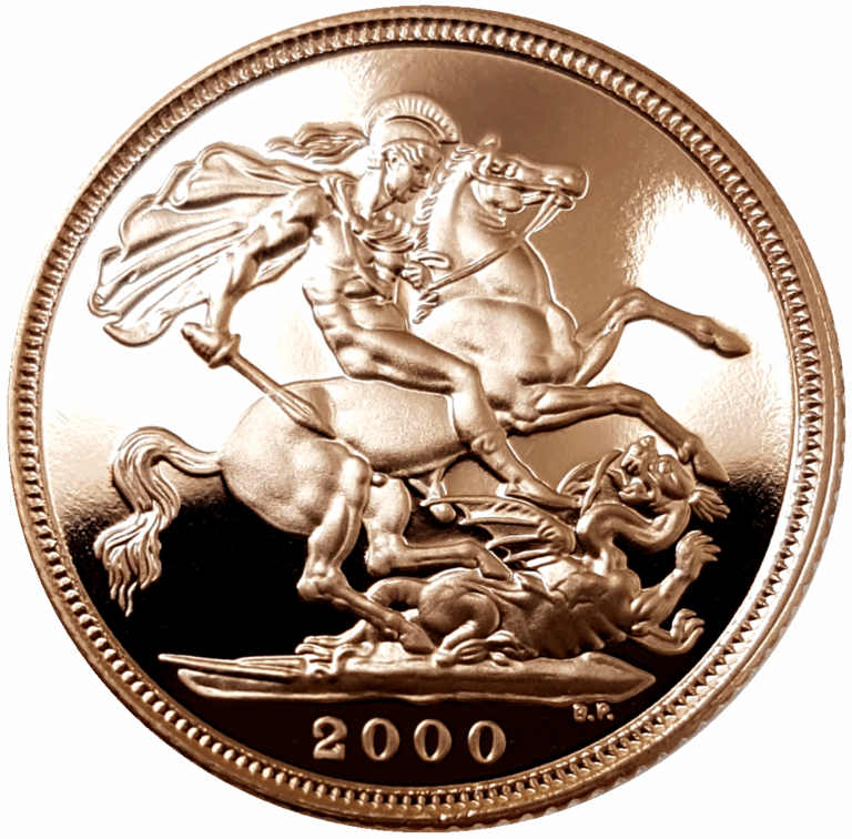 2000 Elizabeth II Five Gold Sovereign Coin