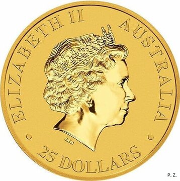 2017 25 Dollars – Elizabeth II (4th Portrait – Kangaroo – Gold Bullion Coin)