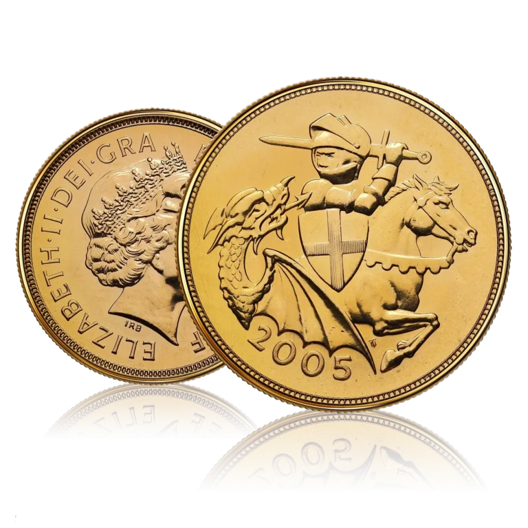 2005 Elizabeth II Five Gold Sovereign Coin