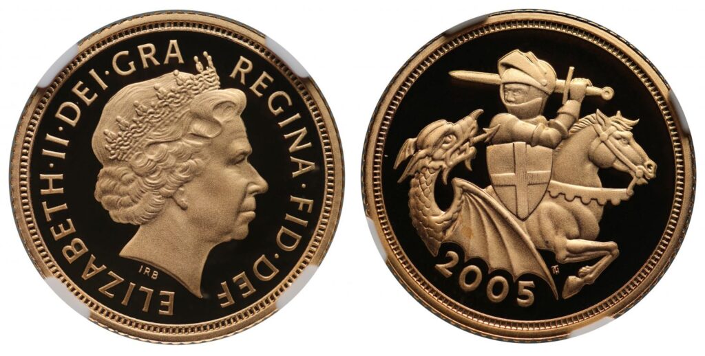 2005 Elizabeth II Half Gold Sovereign Coin