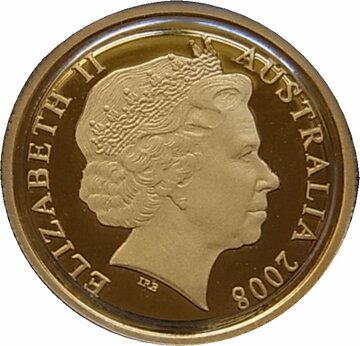 2008 10 Dollars – Elizabeth II (4th Portrait – Gold Kangaroo; Reg Mombassa)