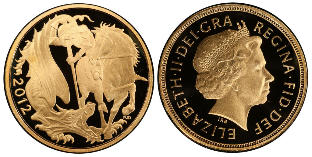 2012 Elizabeth II Five Gold Sovereign Coin