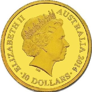 2014 10 Dollars – Elizabeth II (4th Portrait – Year of the Horse – Gold Proof)