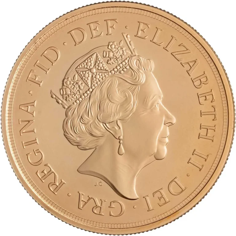 2015 Elizabeth II (Fourth Bust) Five Gold Sovereign Coin