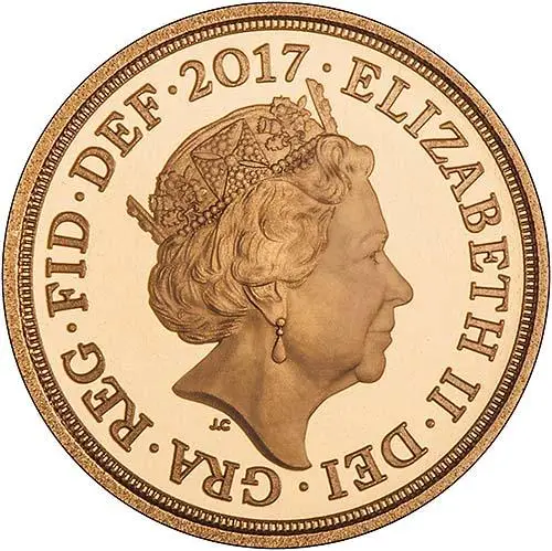 2017 Elizabeth II Quarter Gold Sovereign Coin