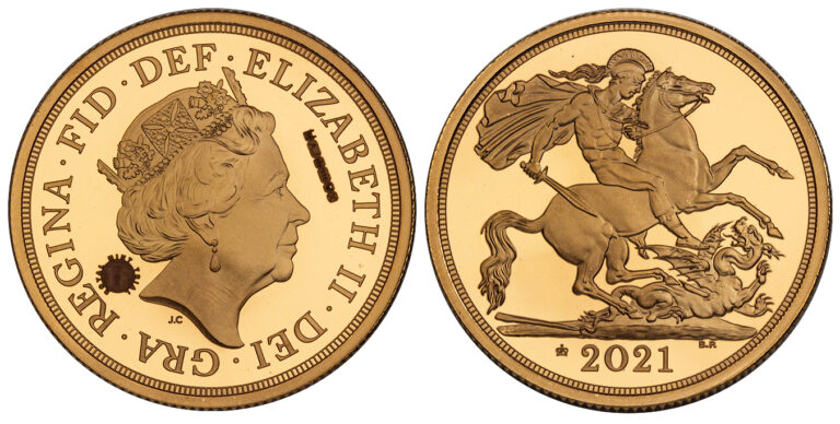 2021 Elizabeth II Double Gold Sovereign Coin