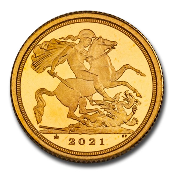 2021 Elizabeth II Quarter Gold Sovereign Coin