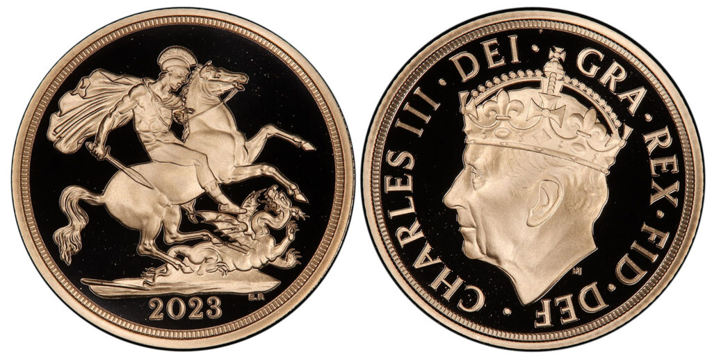 2023 Charles III Double Gold Sovereign Coin