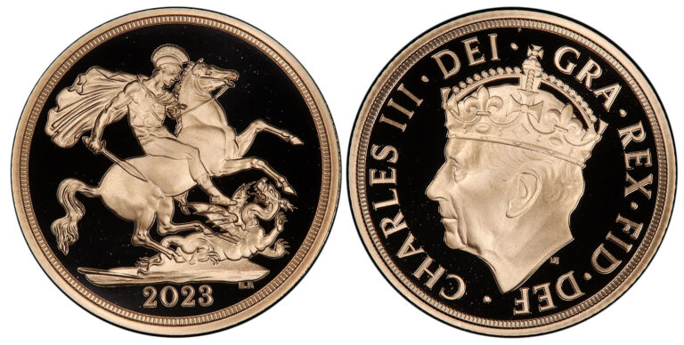 2023 Charles III Five Gold Sovereign Coin