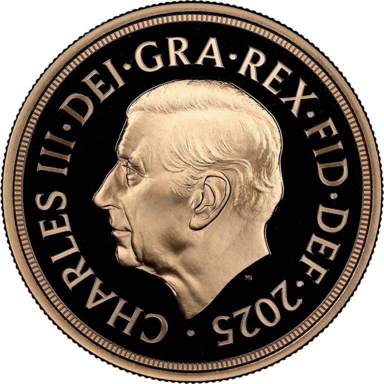 2025 Charles III Five Gold Sovereign Coin