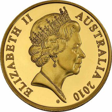 2010 20 Cents – Elizabeth II (5th Portrait – Gottwald Proof Gold)