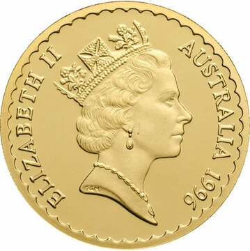 1996 150 Dollars – Elizabeth II (3rd Portrait – Tasmanian Blue Gum – Gold Proof)