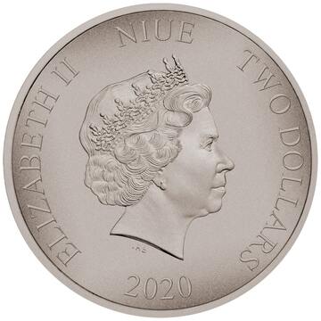 2020 2 Dollars – Elizabeth II (Tyrannosaurus Rex)
