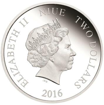 2016 2 Dollars – Elizabeth II (European Grey Wolf)