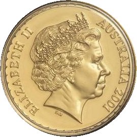 2001 100 Dollars – Elizabeth II (4th Portrait – Golden Wattle – Gold Bullion Coin)
