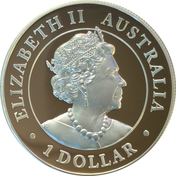 1 Dollar – Elizabeth II (6th Portrait – Kangaroo – Silver Proof Coloured – High Relief)