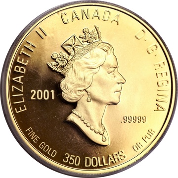 2001 350 Dollars – Elizabeth II (Mayflower Flower)