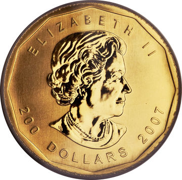 2007 200 Dollars – Elizabeth II (Maple leaf 99999; Test)