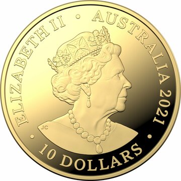 2021 10 Dollars – Elizabeth II (6th portrait – Heroes of the Sky – Gold Proof)
