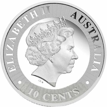 10 Cents – Elizabeth II (4th Portrait – Kangaroo – Silver Proof)