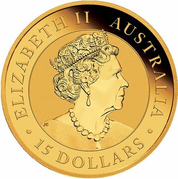 2021 15 Dollars – Elizabeth II (6th Portrait – Australian Kookaburra – Gold Bullion Coin)
