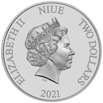 2021 2 Dollars – Elizabeth II (Wonder Woman)