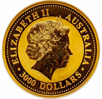 2001 3000 Dollars – Elizabeth II (4th Portrait – Year of the Snake – Gold Bullion Coin)