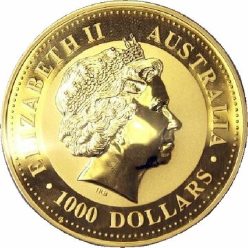 2005 1000 Dollars – Elizabeth II (4th Portrait – Year of the Rooster – Gold Bullion Coin)