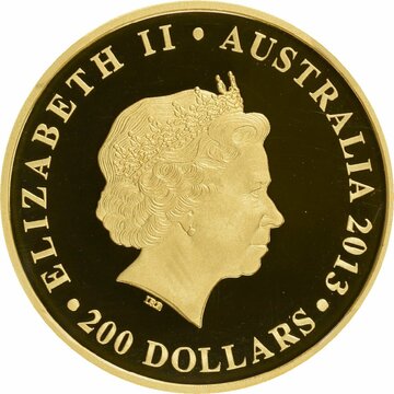 2013 200 Dollars – Elizabeth II (4th Portrait – Sydney Opera House – Gold Proof)