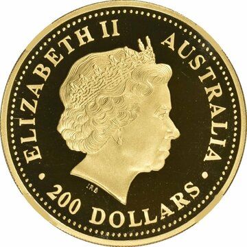 2001 200 Dollars – Elizabeth II (4th Portrait – Australian Nugget – Gold Bullion Coin)