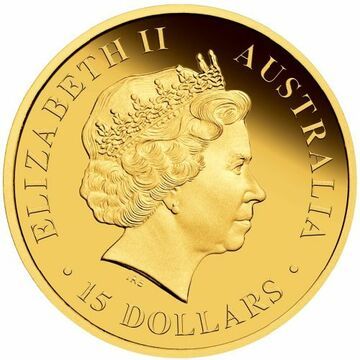 2011 15 Dollars – Elizabeth II (4th Portrait – Dingo; Gold Bullion Coin)