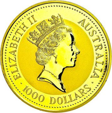 1992-1998 1000 Dollars – Elizabeth II (3rd Portrait – Australian Nugget – Gold Bullion Coin)
