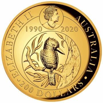 2020 200 Dollars – Elizabeth II (6th Portrait – Kookaburra – Gold Proof High Relief)