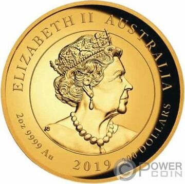 2019 200 Dollars – Elizabeth II (6th Portrait – Double Dragon – Gold Proof High Relief)