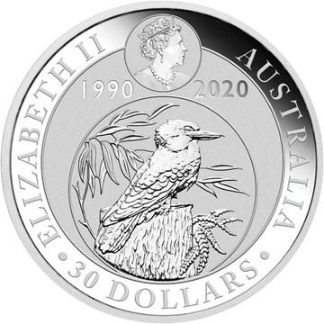 30 Dollars – Elizabeth II (6th Portrait – Kookaburra – 30th Anniversary)