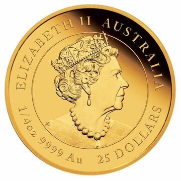 2022 25 Dollars – Elizabeth II (6th Portrait – Year of the Tiger – Gold Bullion Coin)