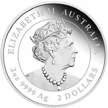 2 Dollars – Elizabeth II (6th Portrait – Year of the Tiger; Silver Bullion)